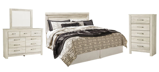 Bellaby Panel Headboard With Mirrored Dresser And Chest Premier Furniture & Mattress