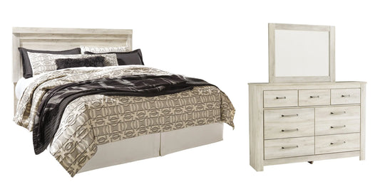 Bellaby Panel Headboard With Mirrored Dresser Premier Furniture & Mattress