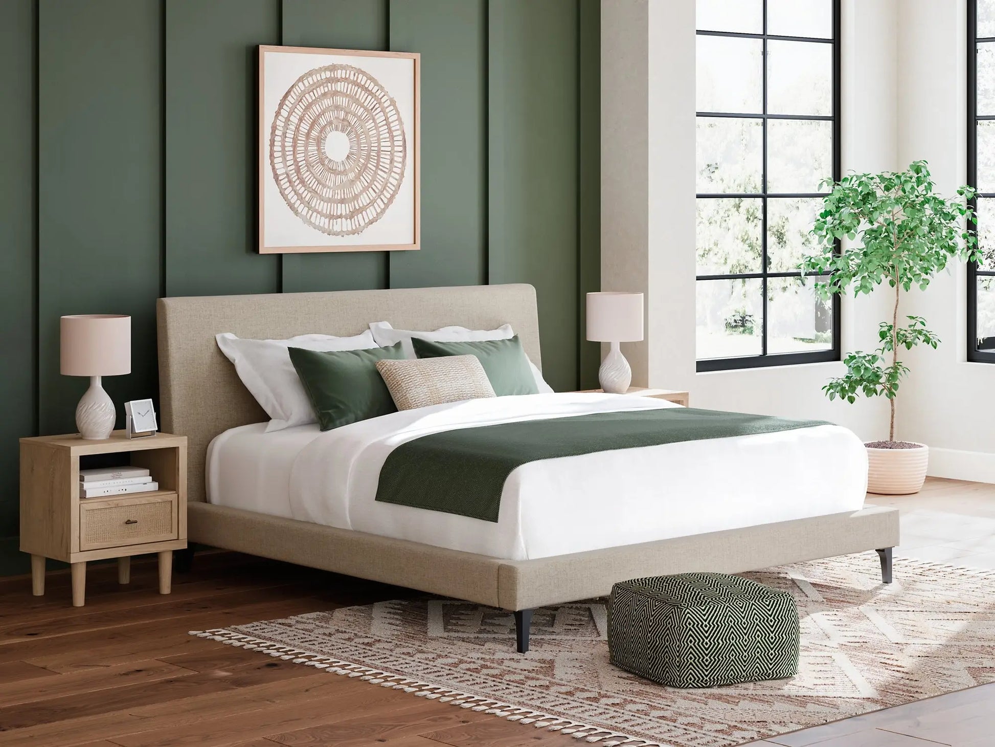Cielden Cal King UPH Bed w/Roll Slats Premier Furniture & Mattress