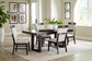 Neymorton Dining Set - Dark Grayish Brown / 5 - Piece