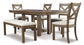 Moriville Dining Set - Grayish Brown / 6 - Piece