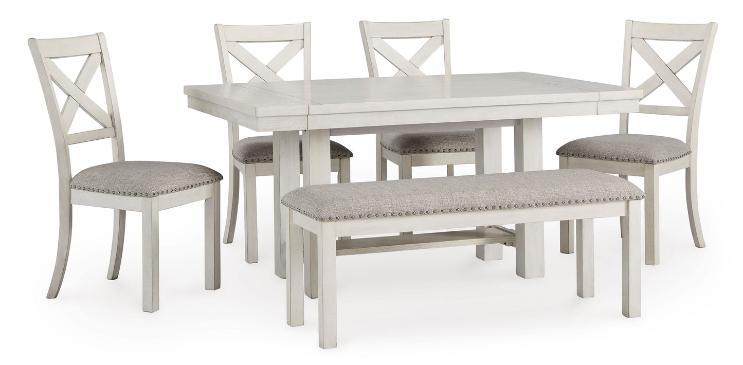 Robbinsdale Dining Set - Antique White / 6 - Piece