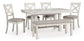 Robbinsdale Dining Set - Antique White / 6 - Piece