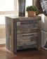 Derekson Queen Panel Bed with 2 Storage Drawers with Mirrored Dresser and Nightstand Premier Furniture & Mattress