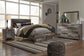 Derekson Queen Panel Bed with 2 Storage Drawers with Mirrored Dresser and Nightstand Premier Furniture & Mattress