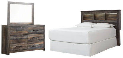 Drystan / Bookcase Headboard With Mirrored Dresser - Premier Furniture & Mattress