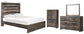 Drystan Panel Bed With Mirrored Dresser And Chest - Premier Furniture & Mattress
