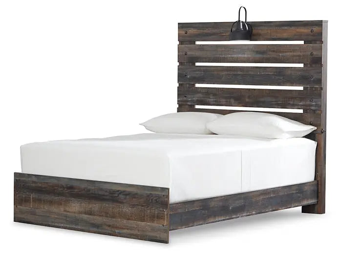 Drystan Panel Bed With Mirrored Dresser And Chest - Premier Furniture & Mattress