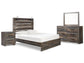 Drystan Queen Panel Bed with Mirrored Dresser and Nightstand Premier Furniture & Mattress