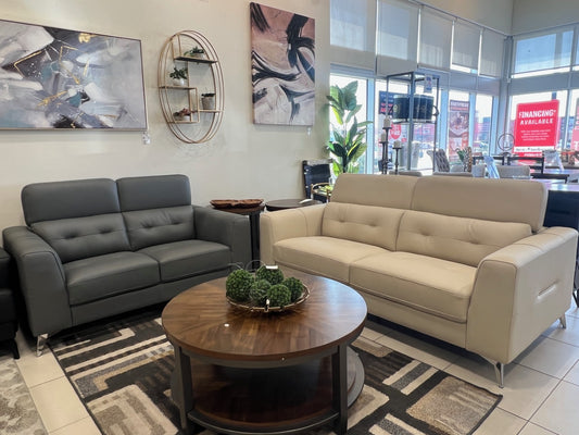 Genuine Leather Sofa and Loveseat