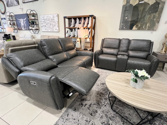 Bane Power Reclining Loveseat with Adjustable Headrest