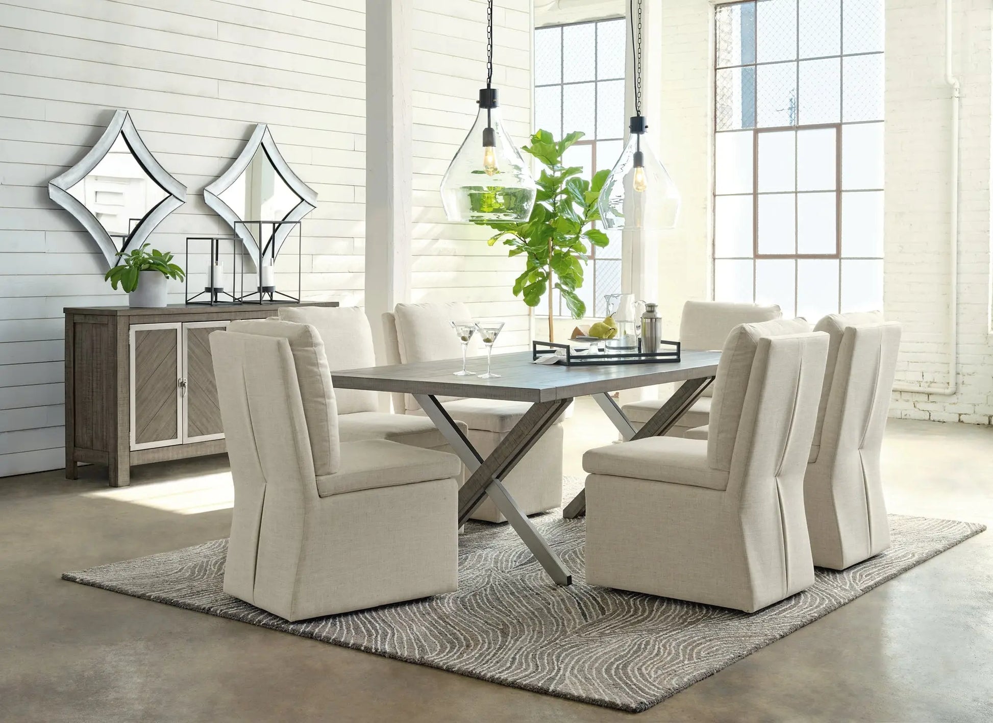 Krystanza Dining Table and 6 Chairs with Storage Premier Furniture & Mattress