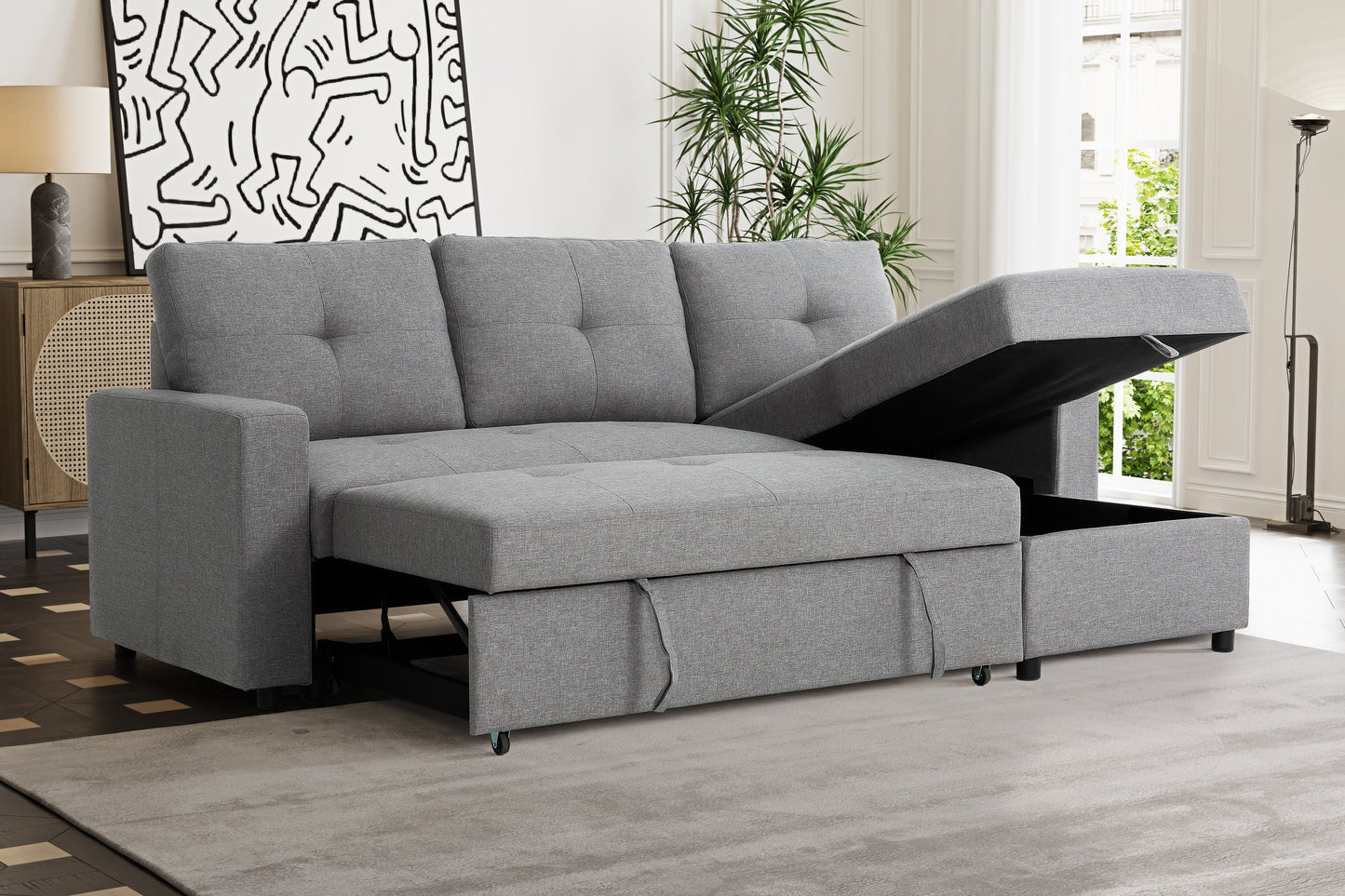 MASON 2-PC PULL OUT SECTIONAL
