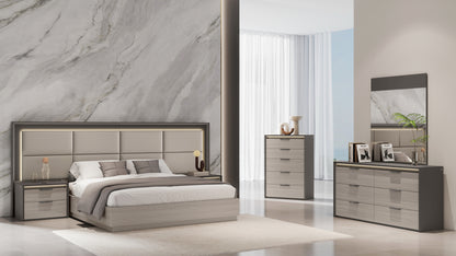 7 PC Italian designer modern bed set B156
