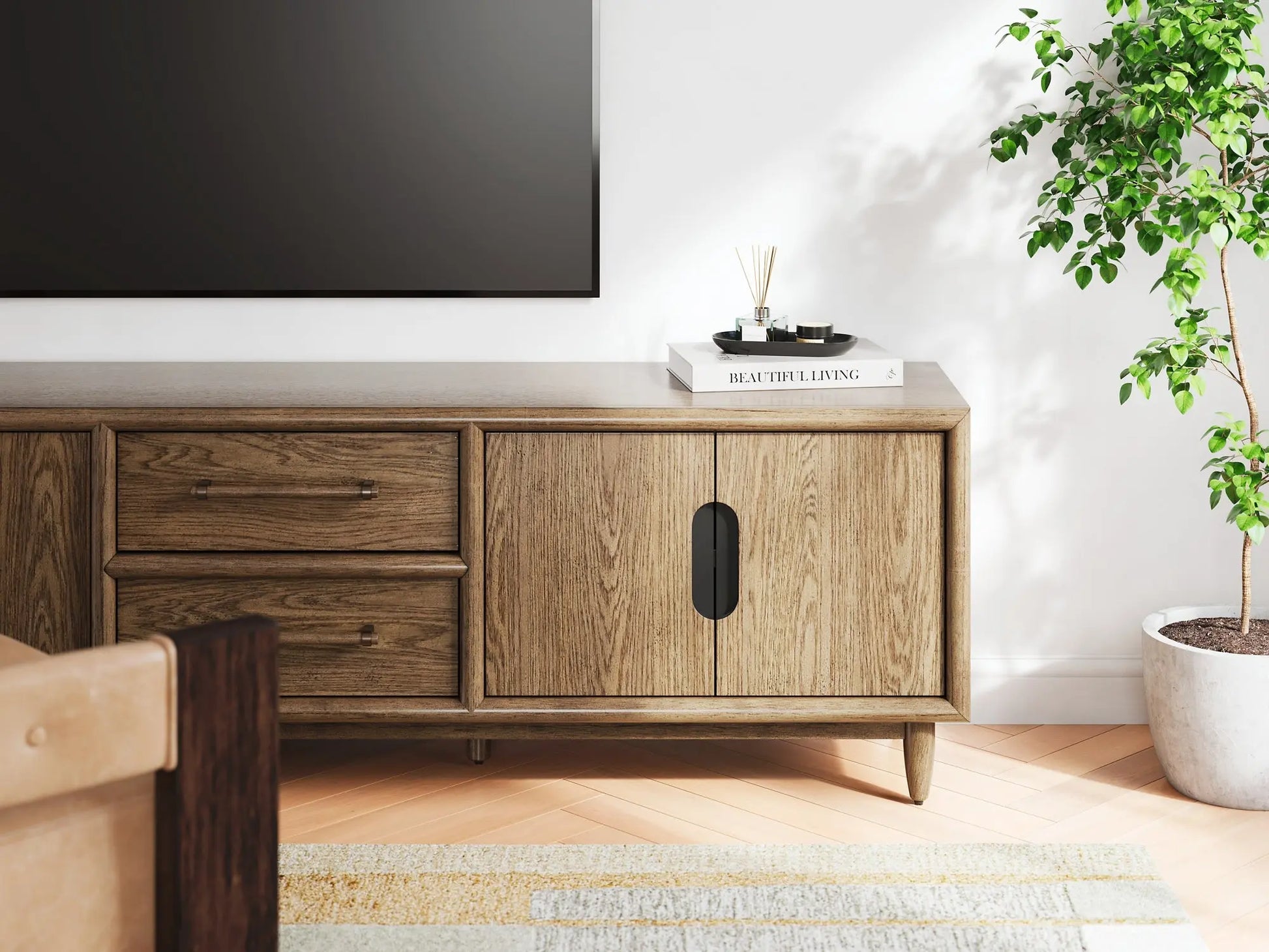 Roanhowe Extra Large TV Stand Premier Furniture & Mattress