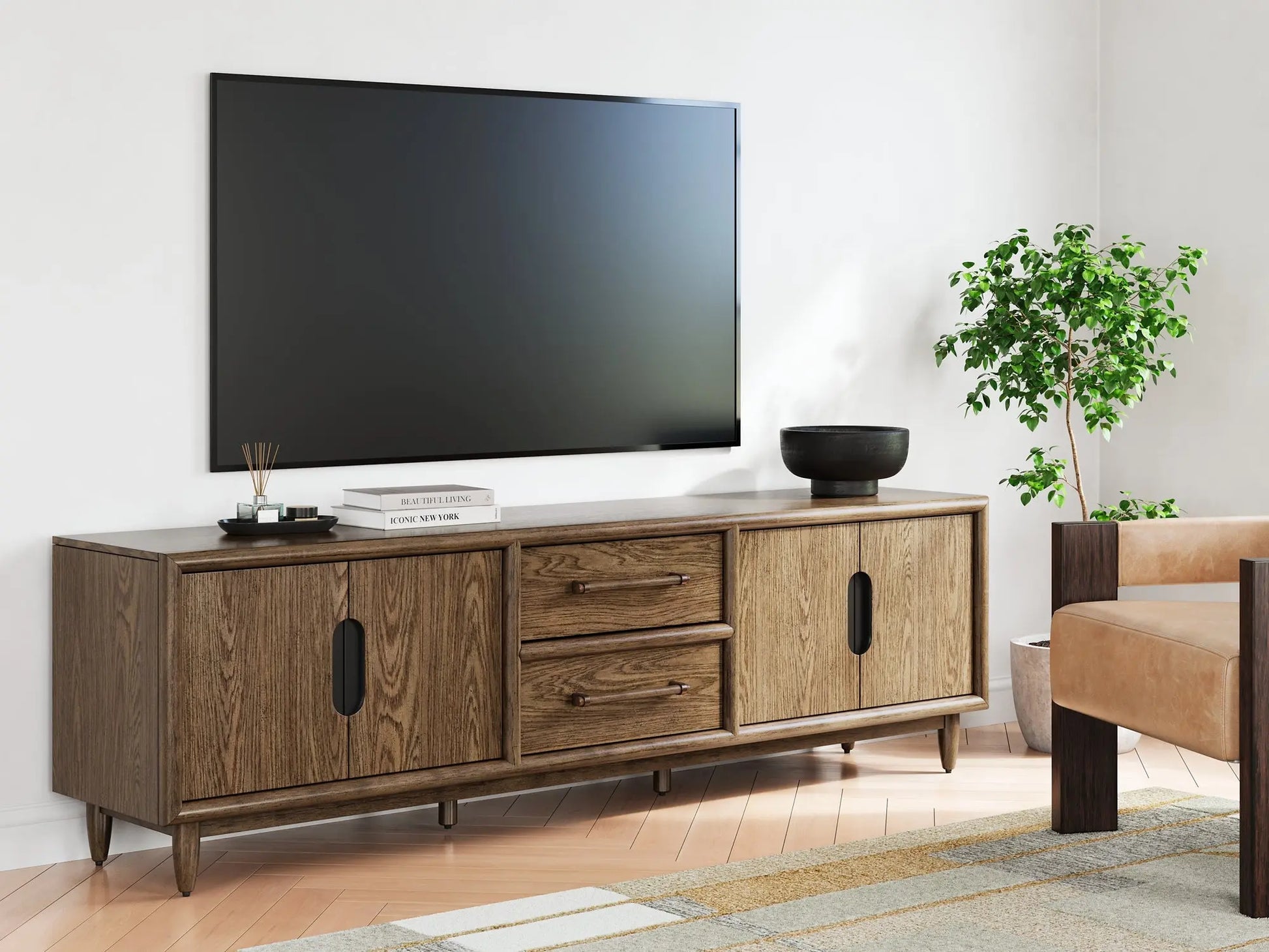 Roanhowe Extra Large TV Stand Premier Furniture & Mattress