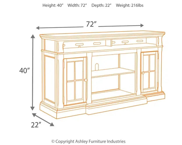 Roddinton XL TV Stand w/Fireplace Option Premier Furniture & Mattress