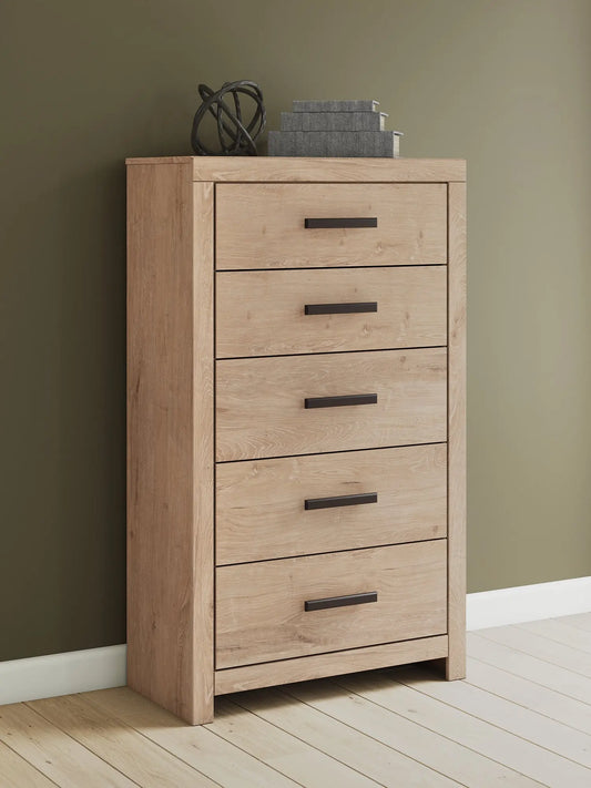 Sanginlane Five Drawer Chest Premier Furniture & Mattress