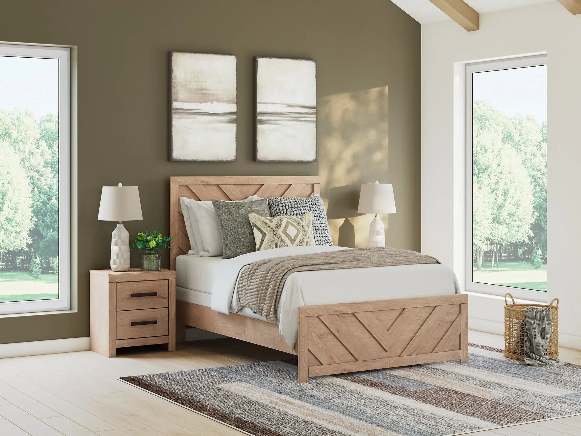 Sanginlane Panel Bed Premier Furniture & Mattress