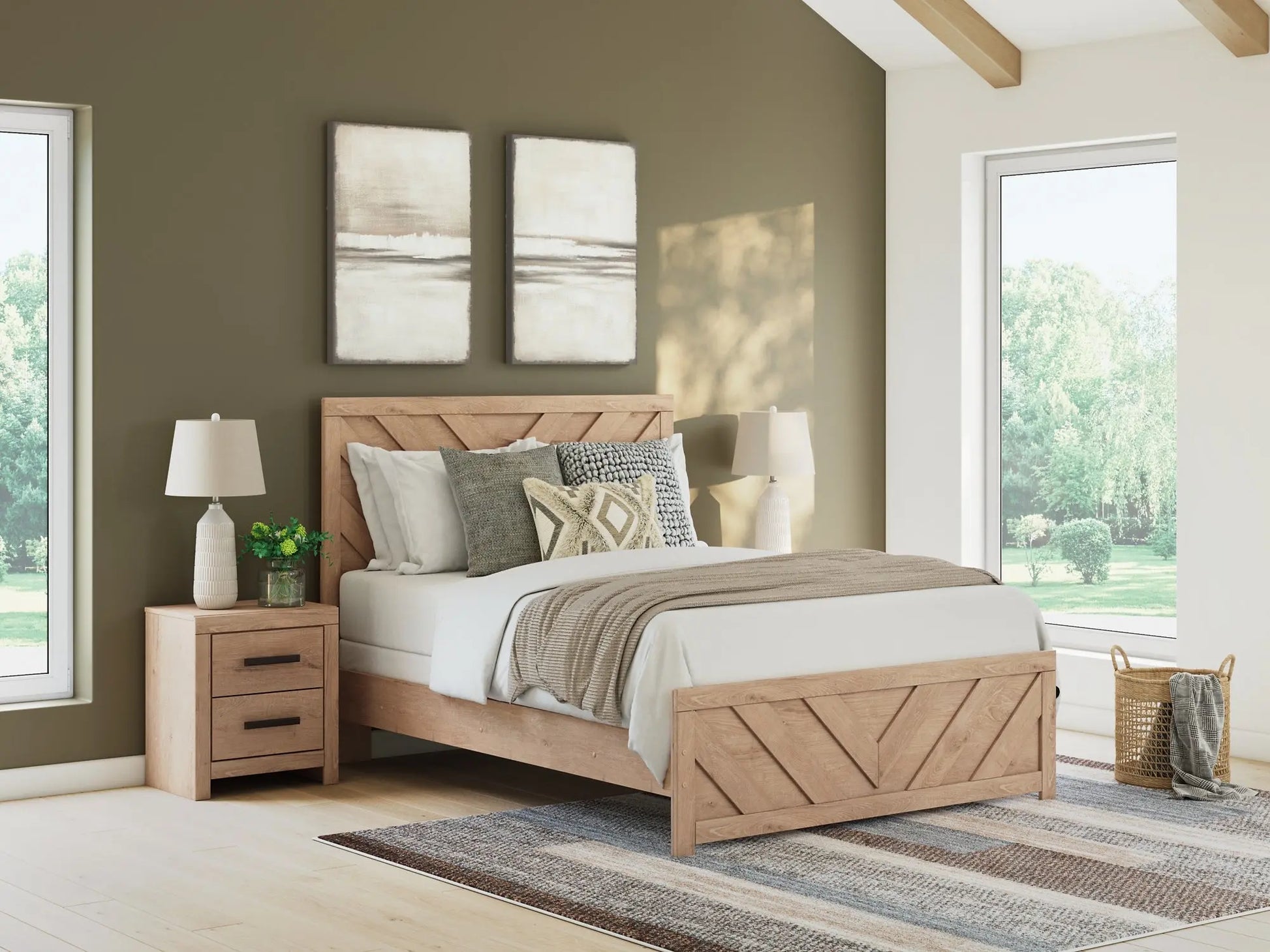 Sanginlane Panel Bed Premier Furniture & Mattress