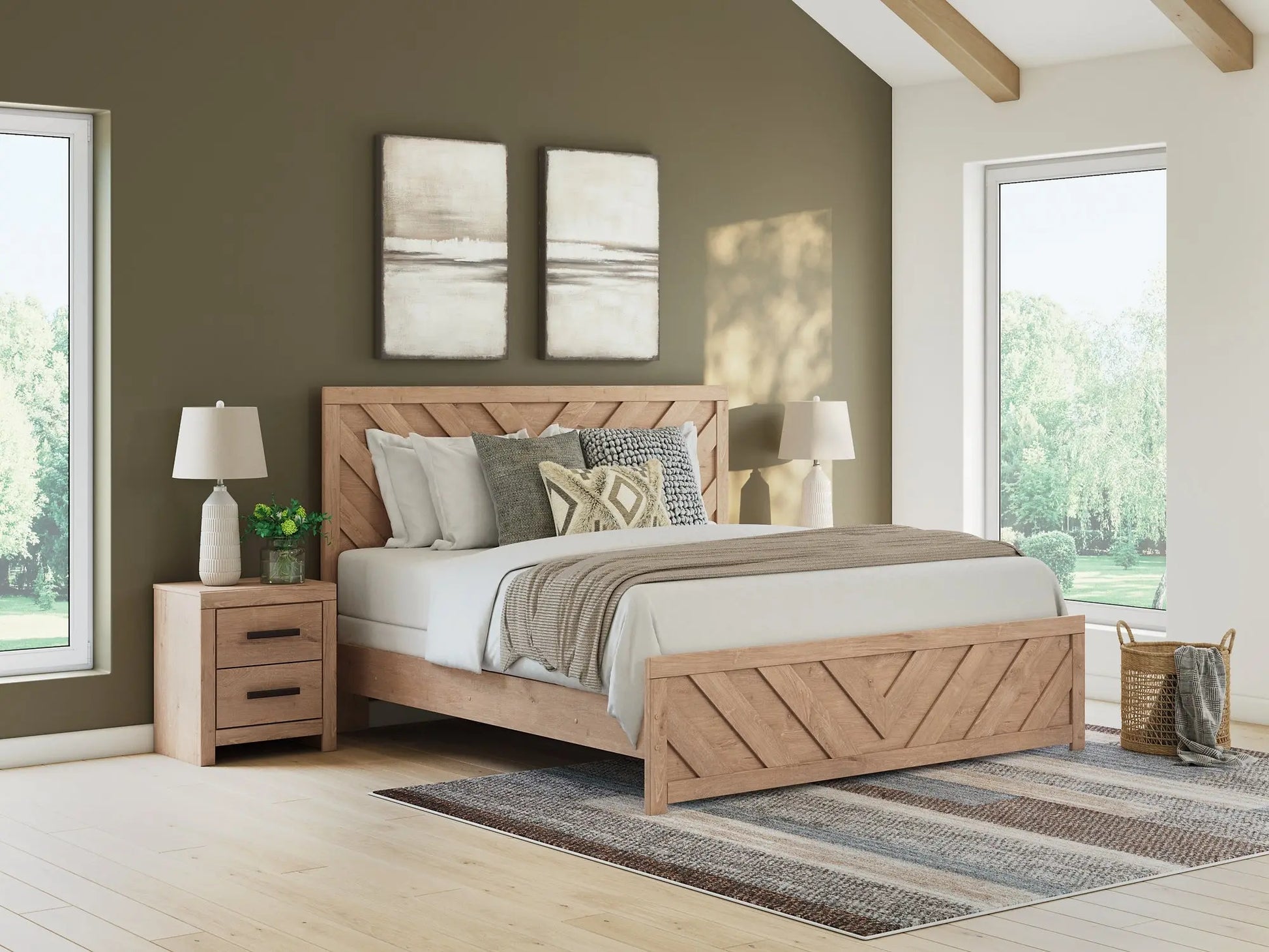 Sanginlane Panel Bed Premier Furniture & Mattress