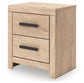 Sanginlane Two Drawer Night Stand Premier Furniture & Mattress
