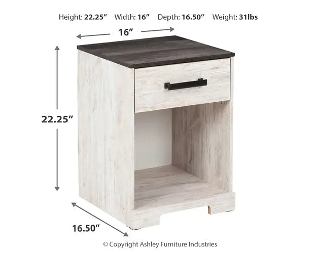 Shawburn One Drawer Night Stand Premier Furniture & Mattress