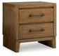 Sherbana Two Drawer Night Stand Premier Furniture & Mattress