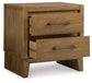 Sherbana Two Drawer Night Stand Premier Furniture & Mattress