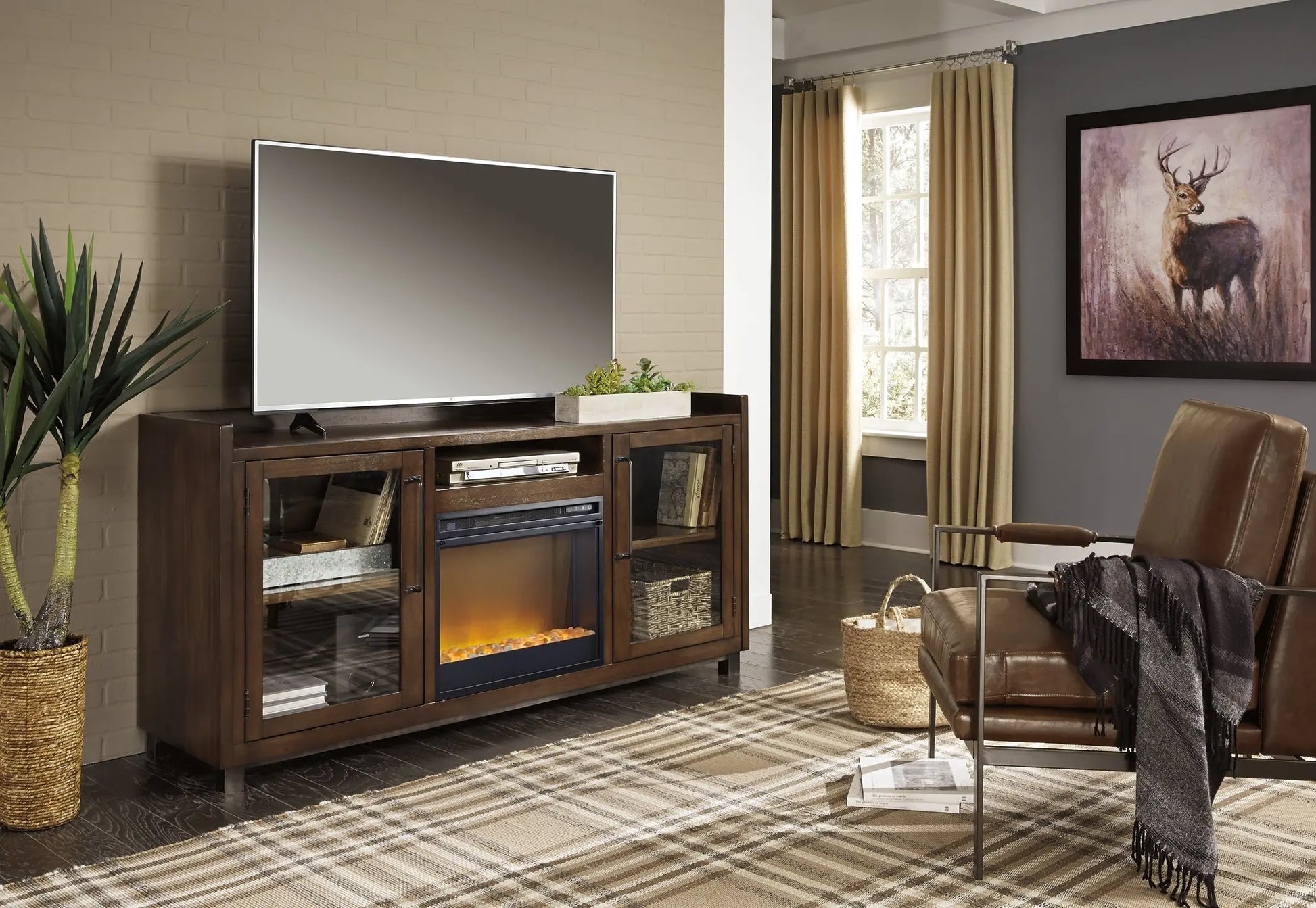 Starmore 70" TV Stand with Electric Fireplace - Premier Furniture & Mattress