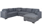 TADELY 3PC PULLOUT SECTIONAL