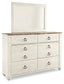 Willowton / Panel Headboard With Mirrored Dresser And Chest - Premier Furniture & Mattress