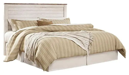 Willowton / Panel Headboard With Mirrored Dresser And Chest - Premier Furniture & Mattress
