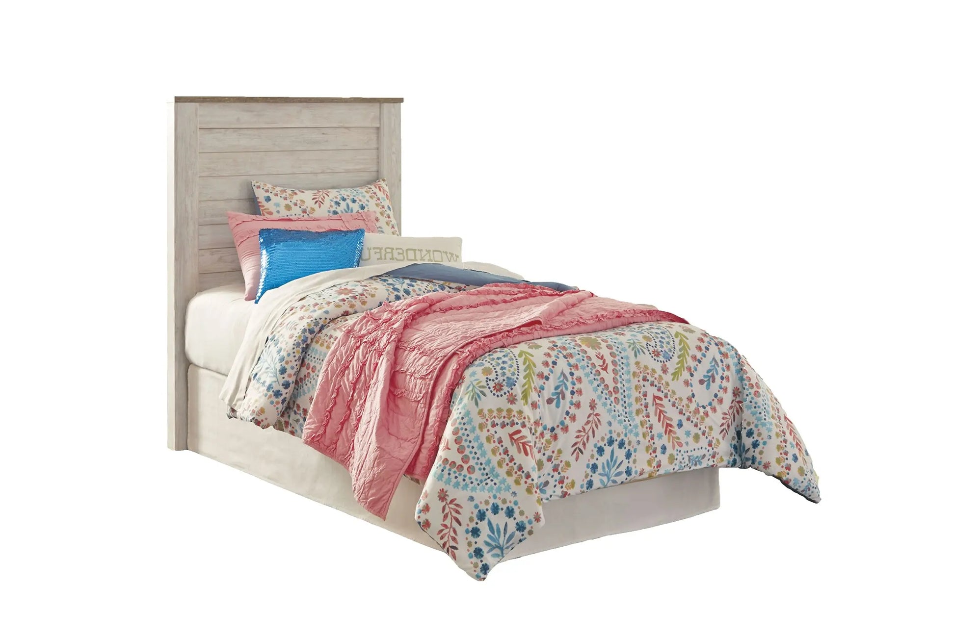 Willowton / Panel Headboard With Mirrored Dresser - Premier Furniture & Mattress