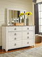 Willowton / Panel Headboard With Mirrored Dresser - Premier Furniture & Mattress