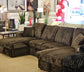3Pc Arzelia_MediaSleeper_PullOut Sectional_LightGrey