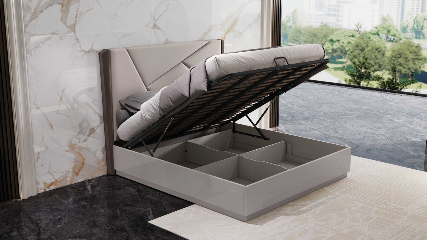 B776  STORAGE LIFT UP BED SET  ( 7 PC SET ) ( Italian Style bed set )