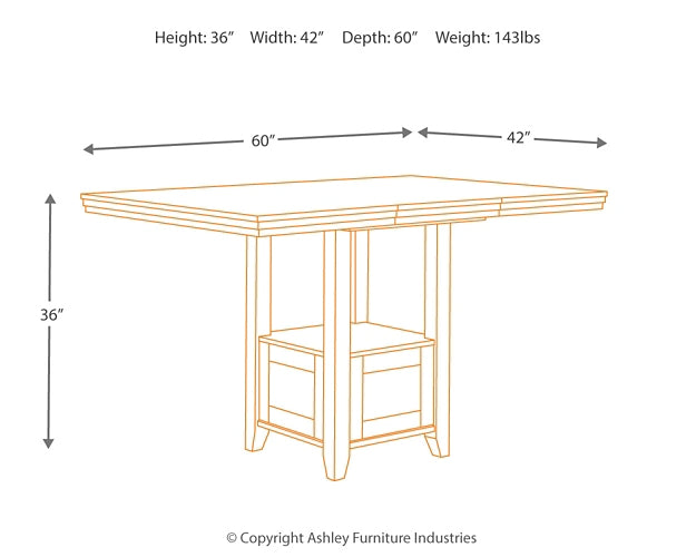 Ralene RECT DRM Counter EXT Table - Premier Furniture & Mattress