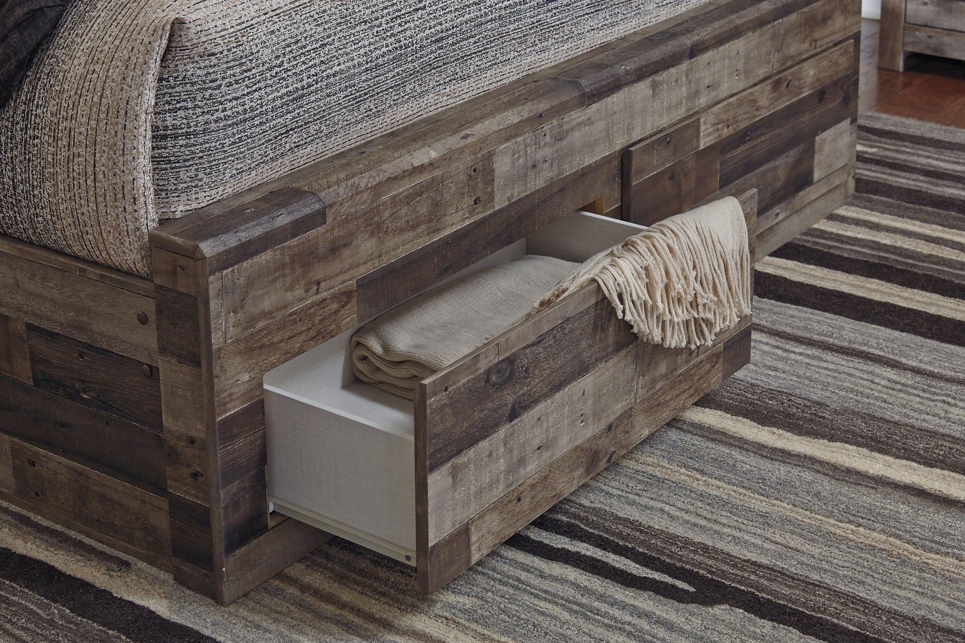 Derekson Panel Bed With 6 Storage Drawers - Premier Furniture & Mattress