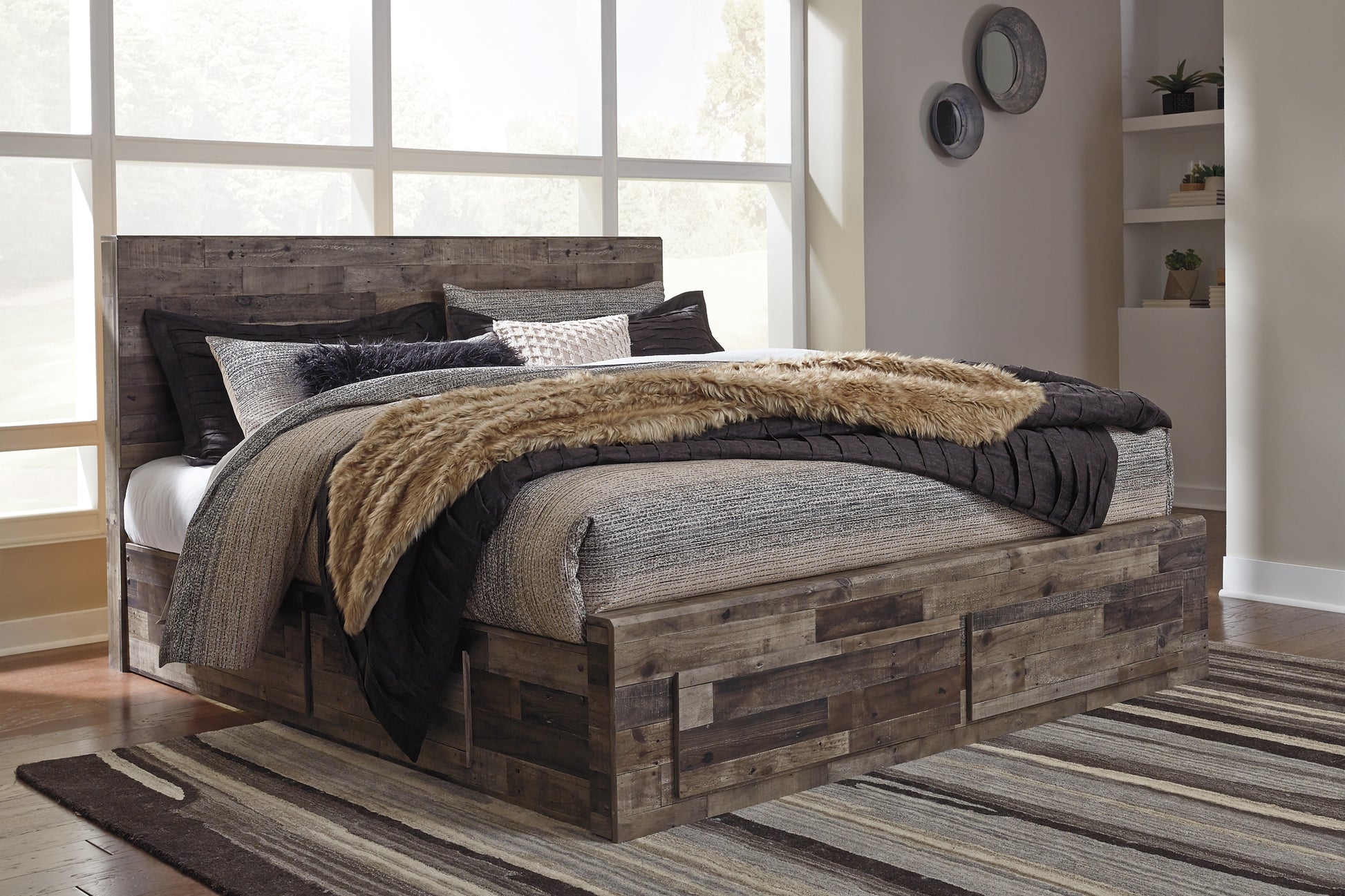 Derekson Panel Bed With 6 Storage Drawers - Premier Furniture & Mattress