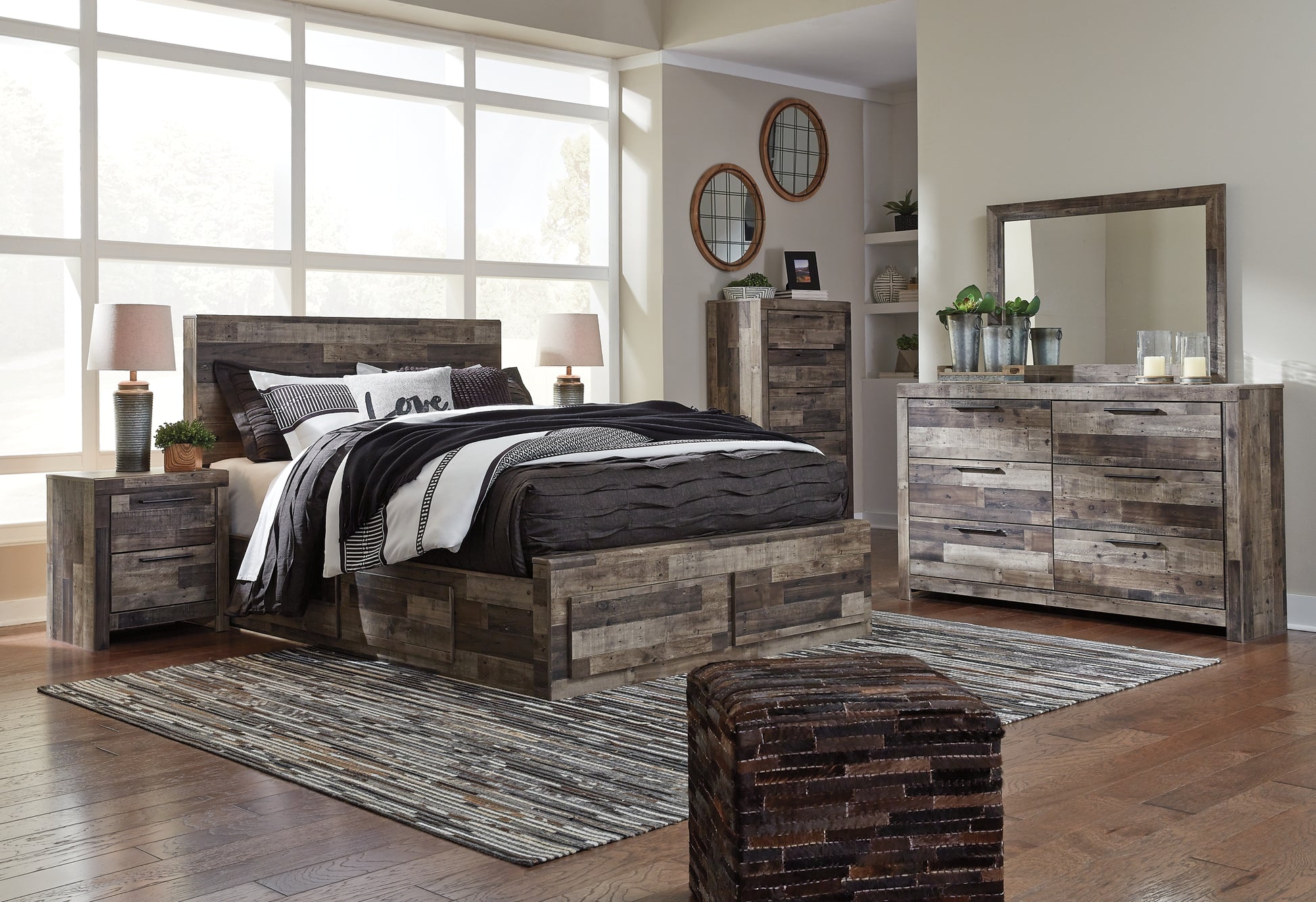 Derekson Panel Bed With 6 Storage Drawers - Premier Furniture & Mattress