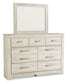 Bellaby Crossbuck Panel Bed With Mirrored Dresser, Chest And Nightstand - Premier Furniture & Mattress