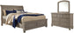 Lettner King Sleigh Bed with 2 Storage Drawers with Mirrored Dresser - Premier Furniture & Mattress