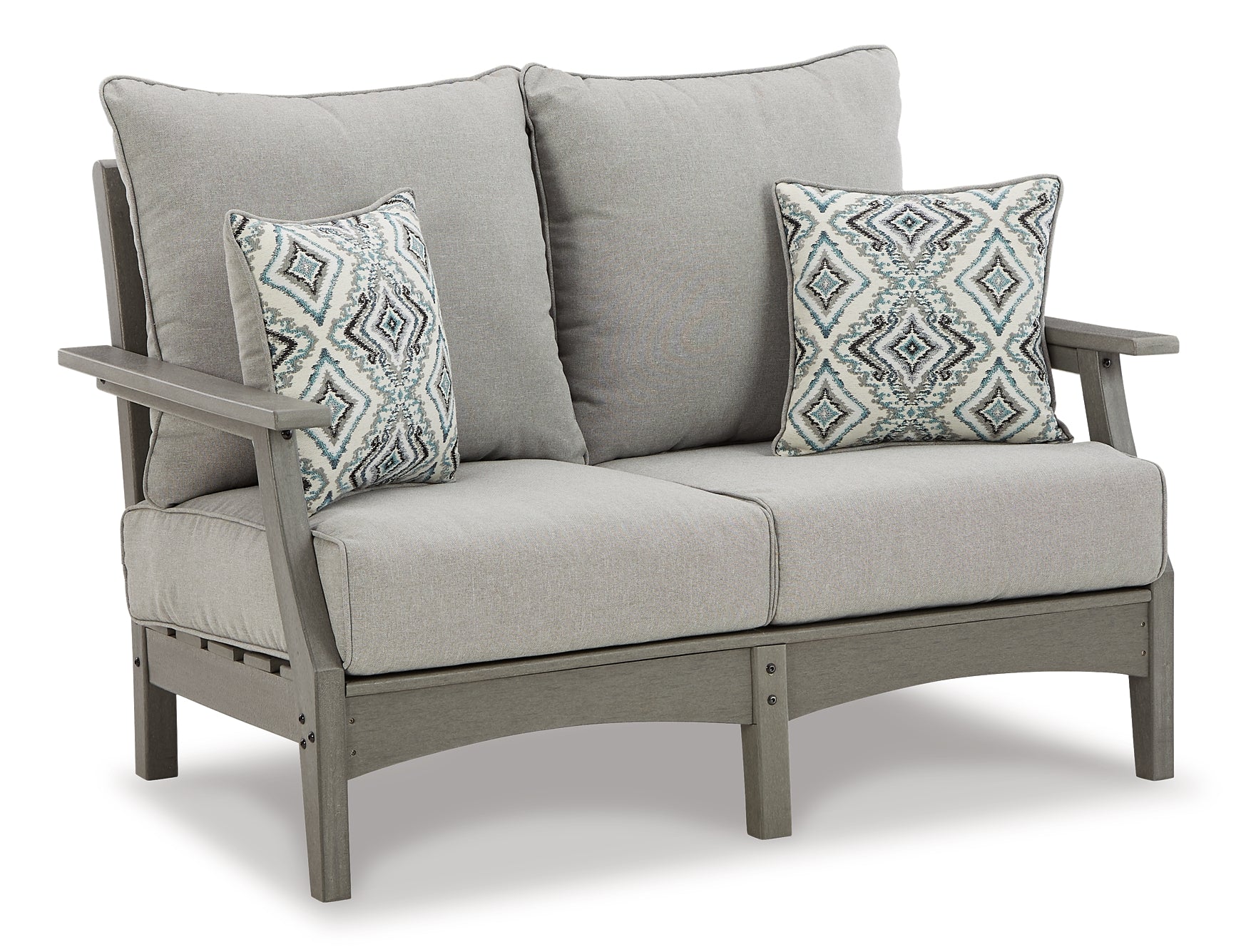 Visola Outdoor Sofa and Loveseat with Coffee Table - Premier Furniture & Mattress