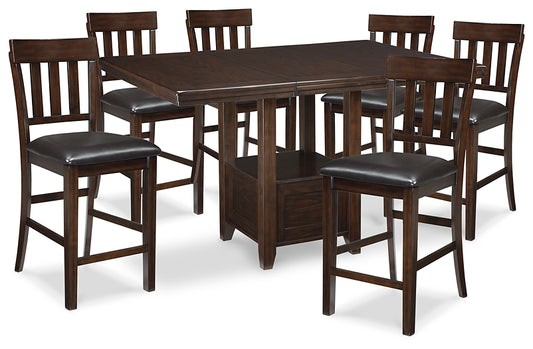 Haddigan Counter Height Dining Table and 6 Barstools - Premier Furniture & Mattress