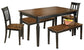 Owingsville Dining Table and 2 Chairs and 2 Benches - Premier Furniture & Mattress