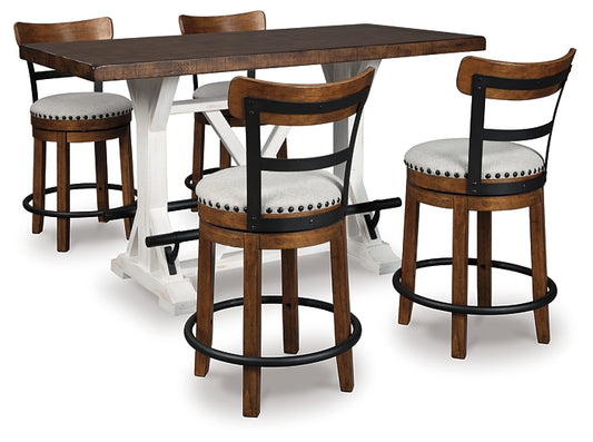 Valebeck Counter Height Dining Table and 4 Barstools - Premier Furniture & Mattress