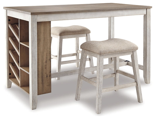 Skempton Counter Height Dining Table and 2 Barstools - Premier Furniture & Mattress