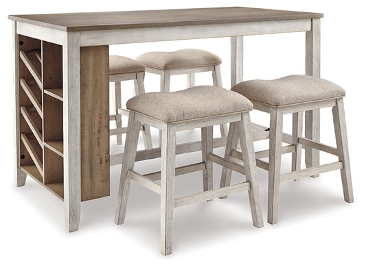 Skempton Counter Height Dining Table and 4 Barstools - Premier Furniture & Mattress