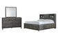 Caitbrook Storage Bed With 8 Storage Drawers With Mirrored Dresser - Premier Furniture & Mattress